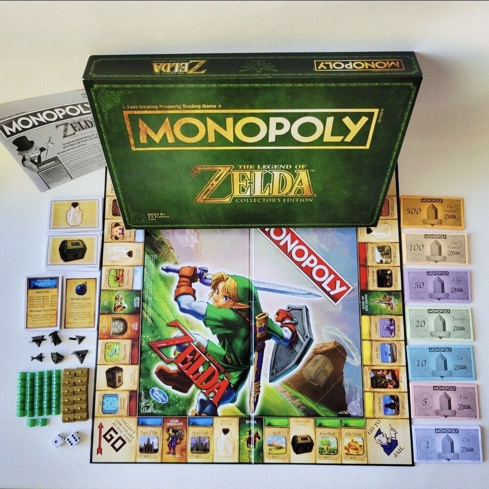 Monopoly Legend of Zelda Collectors Edition Board Game Complete Nintendo Cib Euc